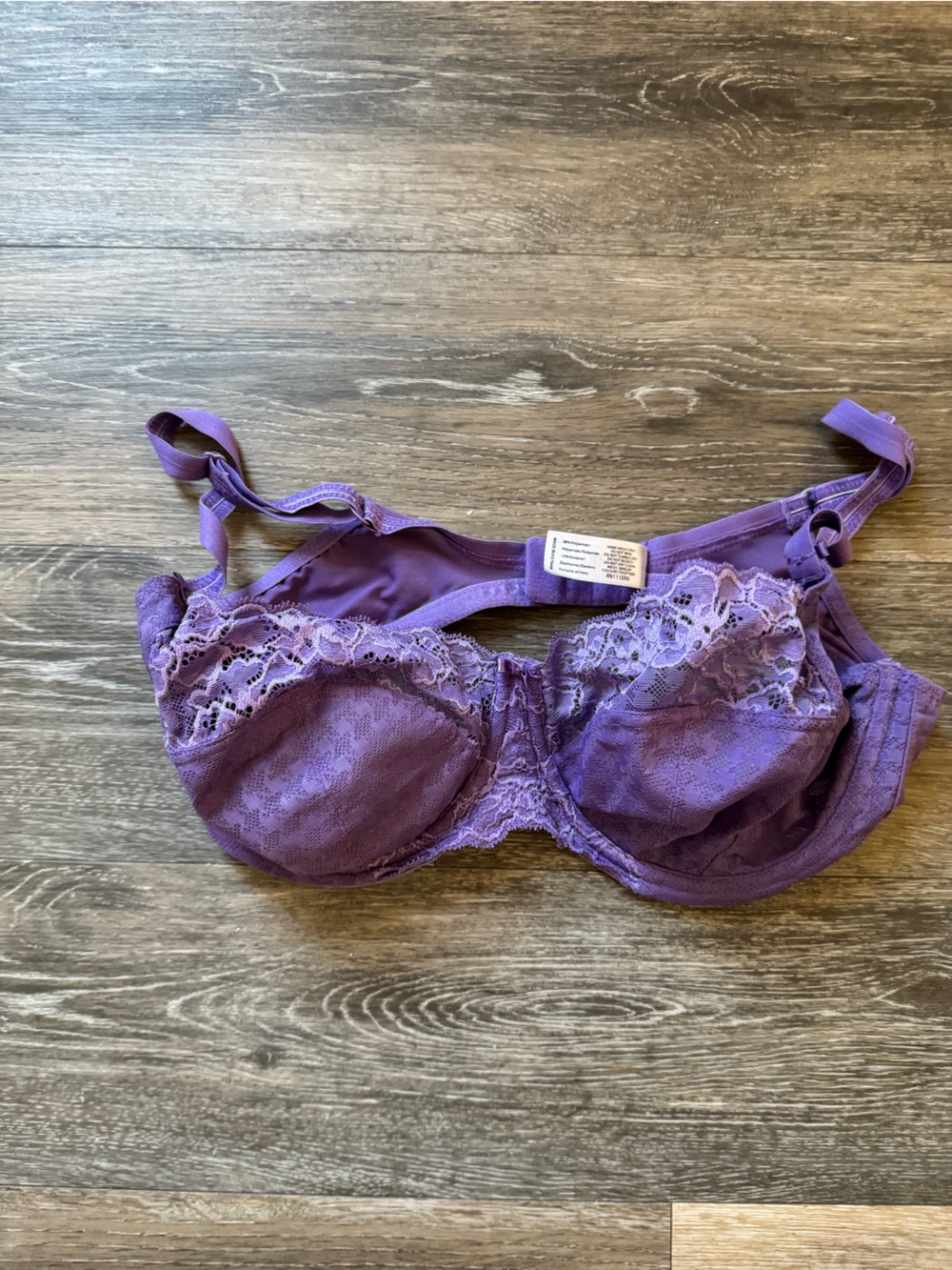 Panache Lavender Lace Underwire Bra - Light Purple Sz 38DD - Picture 2 of 4